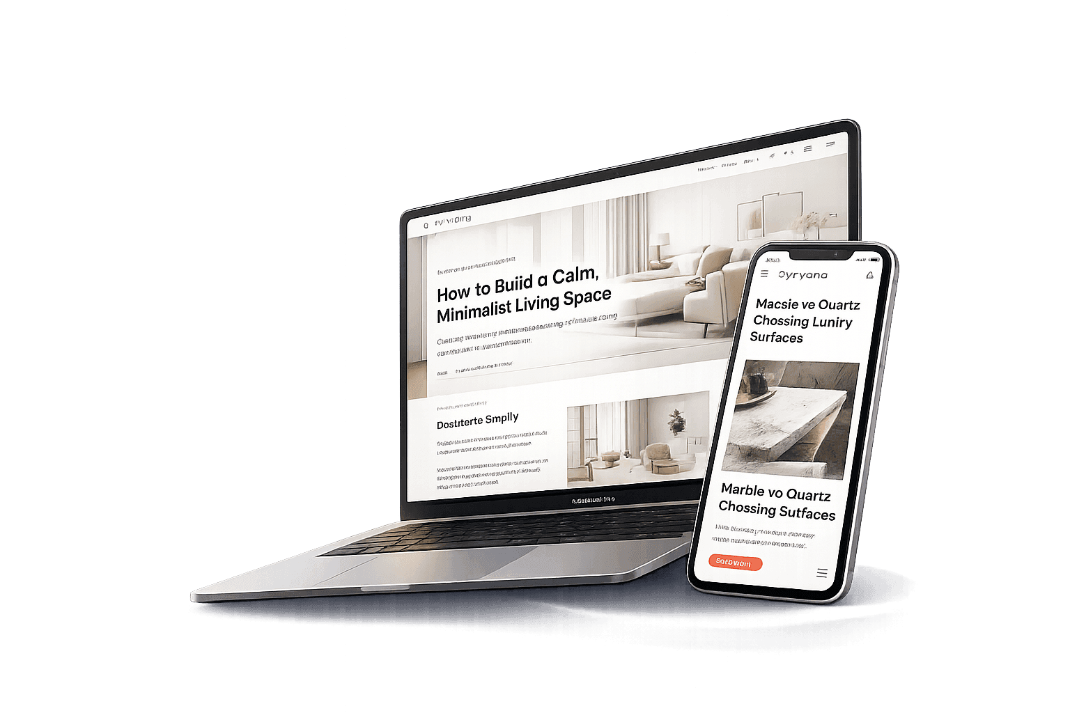 Zyrvona content marketing mockups